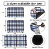 Hokiten Blue Black Plaid Dish Drying Mat for Kitchen Counter, Ultra Absorbent Coffee Mat/Dish Drainer, Farmhouse Blue Black Checkered Quick Drying & Rubber Backed Drying Mat Rack Pad, 16"W x 24"L view 3