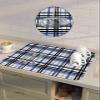 Hokiten Blue Black Plaid Dish Drying Mat for Kitchen Counter, Ultra Absorbent Coffee Mat/Dish Drainer, Farmhouse Blue Black Checkered Quick Drying & Rubber Backed Drying Mat Rack Pad, 16"W x 24"L view 4