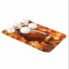Hokiten Fall Football Dish Drying Mat for Kitchen Counter, Ultra Absorbent Coffee Mat/Dish Drainer, Thanksgiving Maple Leaf Orange Yellow Quick Drying & Rubber Backed Drying Mat Rack Pad, 12"W x 16"L view 1