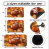 Hokiten Fall Football Dish Drying Mat for Kitchen Counter, Ultra Absorbent Coffee Mat/Dish Drainer, Thanksgiving Maple Leaf Orange Yellow Quick Drying & Rubber Backed Drying Mat Rack Pad, 12"W x 16"L view 3