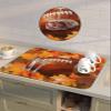 Hokiten Fall Football Dish Drying Mat for Kitchen Counter, Ultra Absorbent Coffee Mat/Dish Drainer, Thanksgiving Maple Leaf Orange Yellow Quick Drying & Rubber Backed Drying Mat Rack Pad, 12"W x 16"L view 4
