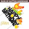 Chicken Cake Topper Chicken Birthday Party Decorations Black Farm Chicken Cake Picks Chick Themed Cake Decoration for Hen Theme Baby Shower Supplies view 3