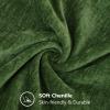 decorUhome Chenille Moss Green Spring Euro Sham Throw Pillow Covers 26x26 Inch Set of 2, Decorative Soft Couch Pillow Covers Solid Dyed Accent Farmhouse Neutral Square Pillow Cases for Sofa view 2