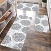 1pc Grey Print Kitchen Rug Machine Washable Flannel Floor Mat Suitable for Hallway Door Kitchen(40x150cm) view 2