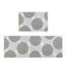 1pc Grey Print Kitchen Rug Machine Washable Flannel Floor Mat Suitable for Hallway Door Kitchen(40x150cm) view 3