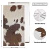 COVASA Brown Beige Cow Print Hand Towels for Bathroom Set of 2,Soft Absorbent Rustic Western Cowhide Farm Animal Kitchen Dish Towels,Decorative Guest Bathroom Towels for Face,Hair,Gym,Shower 14"x28" view 2