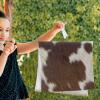 COVASA Brown Beige Cow Print Hand Towels for Bathroom Set of 2,Soft Absorbent Rustic Western Cowhide Farm Animal Kitchen Dish Towels,Decorative Guest Bathroom Towels for Face,Hair,Gym,Shower 14"x28" view 4
