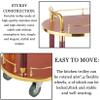 ZWSYQXIU Kitchen Storage Cart Rolling Cart Storage Trolley 2-Tier Trolley Bar Cart Kitchen Serving Cart Metal Frame Bar Serving Carts On Wheels Rolling Storage Cart Utility Cart view 4