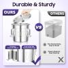 JUOPTGJ Cereal Container,304 Stainless Steel Airtight Canister, Cereal Container Bucket with Airtight Lid for Kitchen Rice Oil Milk Storage Canister 6L / 12L (6L/203 OZ) view 4