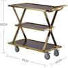 Kitchen Storage Cart Rolling Cart Storage Trolley Trolley Bar Serving Cart 3 Tier Wine Cart Trolley Bar Cart Kitchen Drinks Food Serving Trolleys With Wheels Rolling Storage Cart Utility Cart view 2