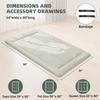 imflmats Japanese Floor Mattress Futon Mattress,3" Foldable Tatami Sleeping Pad for Adults & Kids,100% High Density Foam Comfortable Mattress Twin Size 39"x 80",Ideal for Comfort and Support,Beige view 2