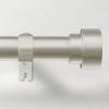 Curtain Rods for Windows 32 to 240, 1 Inch Adjustable Heavy Duty Long Window Curtain Rod with Simple End Caps, Outdoor Drapery Rods for Patio, Size 32"-240", Brushed Nickel view 1