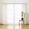 Curtain Rods for Windows 32 to 240, 1 Inch Adjustable Heavy Duty Long Window Curtain Rod with Simple End Caps, Outdoor Drapery Rods for Patio, Size 32"-240", Brushed Nickel view 3