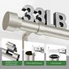 Curtain Rods for Windows 32 to 240, 1 Inch Adjustable Heavy Duty Long Window Curtain Rod with Simple End Caps, Outdoor Drapery Rods for Patio, Size 32"-240", Brushed Nickel view 4