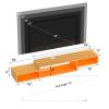 FABATO 59'' Floating TV Stand with LED Light Power Outlet, Floating Shelf for Under TV Wall Mount with Storage Shelf, Media Console Entertainment Center for Living Room, Natural Wood view 3