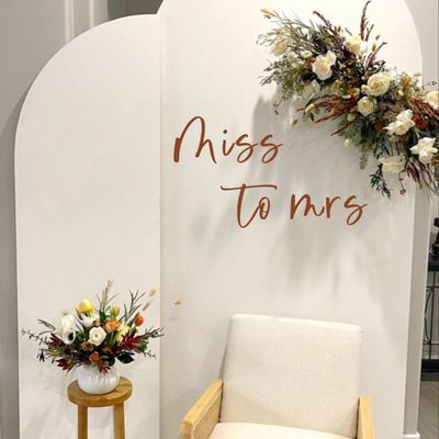 Capiont Miss to Mrs Decal -Bridal Shower Decorations for Balloon Arch, Welcome Sign for Wedding Engagement Party Decorations
