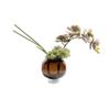 eexbz Artificial Flower Light Luxury Brown Glass Vase Flower Arrangement Artificial Flower Ornaments Bedroom Bedside Table Flower Decoration Flowers Artificial for Decoration view 1