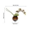 eexbz Artificial Flower Light Luxury Brown Glass Vase Flower Arrangement Artificial Flower Ornaments Bedroom Bedside Table Flower Decoration Flowers Artificial for Decoration view 2