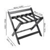 BILPIKOGoo Luggage Racks for Guest Room, Suitcase Stand with Fabric Storage Shelf, Foldable for Space-Saving Storage, Luggage Stand with 5 Nylon-Straps for Guest Room Hotel Bedroom view 4
