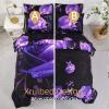 Xruibed Floral Comforter Set Full 7 Piece Bed in a Bag Purple Rose Flower Comforter with Sheet Set Soft Micorfiber Bedding Set (1 Comforter,2 Pillow Shams,1 Flat Sheet,1 Fitted Sheet,2 Pillowcases) view 2