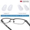 Firtox Replacement Nose Pieces Nose Pads for Oakley Socket Ti OX5019/Socket 5.0 OX3217/Socket 5.5 OX3218/Steel Plate OX3222/Contrail OO4147 Glasses - 12 Pairs view 2