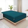 Zip On Sheets Cal King Size Zipper Sheets - Includes 1 Fitted Base + 2 Zip On Sheet - Upto 16 Inch Deep Pockets - Easy to Use, Wont Pop Off - Soft Microfiber Cal King Size 78X84 - Teal view 1