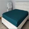 Zip On Sheets Cal King Size Zipper Sheets - Includes 1 Fitted Base + 2 Zip On Sheet - Upto 16 Inch Deep Pockets - Easy to Use, Wont Pop Off - Soft Microfiber Cal King Size 78X84 - Teal view 3