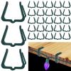 FONUNO Christmas Light Hangers Clips 1 5/8 inch Fascia Board Clips Hooks Holiday Deck Light Hooks for Christmas Decoration Roof Gutter Fence in Thickness from 1" to 1 5/8", Green, 200 PCS view 1