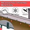 FONUNO Christmas Light Hangers Clips 1 5/8 inch Fascia Board Clips Hooks Holiday Deck Light Hooks for Christmas Decoration Roof Gutter Fence in Thickness from 1" to 1 5/8", Green, 200 PCS view 3