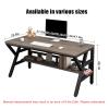 XUEERS Office DeskComputer DeskWriting DeskWooden Desktop and Metal Frame with Storage Rack, Suitable for Home Office, Office and Other Scenes(Beige A,47.2in*23.6in*29.1in) view 2
