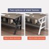XUEERS Office DeskComputer DeskWriting DeskWooden Desktop and Metal Frame with Storage Rack, Suitable for Home Office, Office and Other Scenes(Beige A,47.2in*23.6in*29.1in) view 3