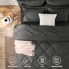 CozyLux California King Comforter Set Dark Grey - Cal King Bed in a Bag 7 Pieces, Luxury Soft Bed Set for All Seasons, Bedding Set with Down Alternative Comforter, Sheets, Pillowcases & Shams view 2