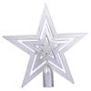 LIOOBO Christmas Tree Topper: Christmas Star Treetop, Christmas Ornaments Decorative Tree Star 8Inch Silver view 1