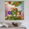 HZOHNAGO Christmas Tapestry Blue Merry Xmas Glitter Sparkle Christmas Gift Pattern Printed Wall Tapestry Wall Hanging for Bedroom Living Room Dorm 60" W x 60" H view 3
