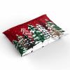 Boanket Red Christmas Tree 3 Pieces Bedding Set Cal. King Size, Green Beige Plaid Xmas Tree Soft Duvet Cover Set Comforter Cover Set with Zipper Closure, Winter Snowflake Breathable Bedding Set view 2