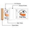 ORIVAN 5x5 Triple Picture Frame Hinged 3 Photos Folding Photo Frames with Glass Vertical Stand Frames, White view 2
