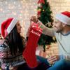 Fasinheaco Personalized Christmas Stockings - 5 Pack,18 Embroidery Cable Knitted Stocking,Monogram Stocking with Name,Stockings for Family Xmas Party,Holiday Decor view 3