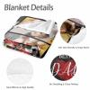 ArteKunsty Custom Father Blanket with Photos Name, 8 Photos Best Dad Personalized Flannel Throw Blanket Soft Cozy Travel Blanket Safa Bedding Decoration Photos Blanket for Daddy Grandpa Men view 4