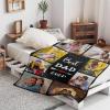 ArteKunsty Personalized Best Dad Ever Throw Blanket, 8 Photos Customized Flannel Blanket Happy Father's Day Birthday Family Blanket Home Decoration Travel Picnic Blanket Lightweight Blanket view 4