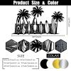 Bestome Surfboard Plam Metal Wall Decor, Beach Wall Decor, Coastal Decor, Metal Surfboard, Beach Themed Room Decor, Surfboard Wall Decor, Plam Tree Metal Wall Art (Black, 53"x29"|135x73 cm) view 4