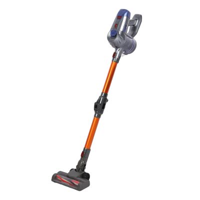 Stick Vacuum, 10Kpa Cordless Stick Vacuum with Brushless Motor, Transform to a Hand Vacuum, 40min Runtime with Removable Battery for Home Hardwood Floor Carpet Pet Hair Orange