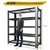 Heavy Duty Garage Shelving Unit with Wire Grid Shelves, 76.6" H x 60" W x 24" D, 5-Tier Adjustable Metal Shelving, Industrial Garage Storage Shelf for Heavy Duty Shelving, Storage Room, Basement-2Pack view 2
