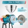 RocoReny Electric Grain Grinder Mill, 2200W 110V Corn Grinder with Funnel, Commercial Electric Feed Mill Dry Grinders, Rice Corn Grain Coffee Wheat Feed Flour Mill (2200W, 110V) view 3