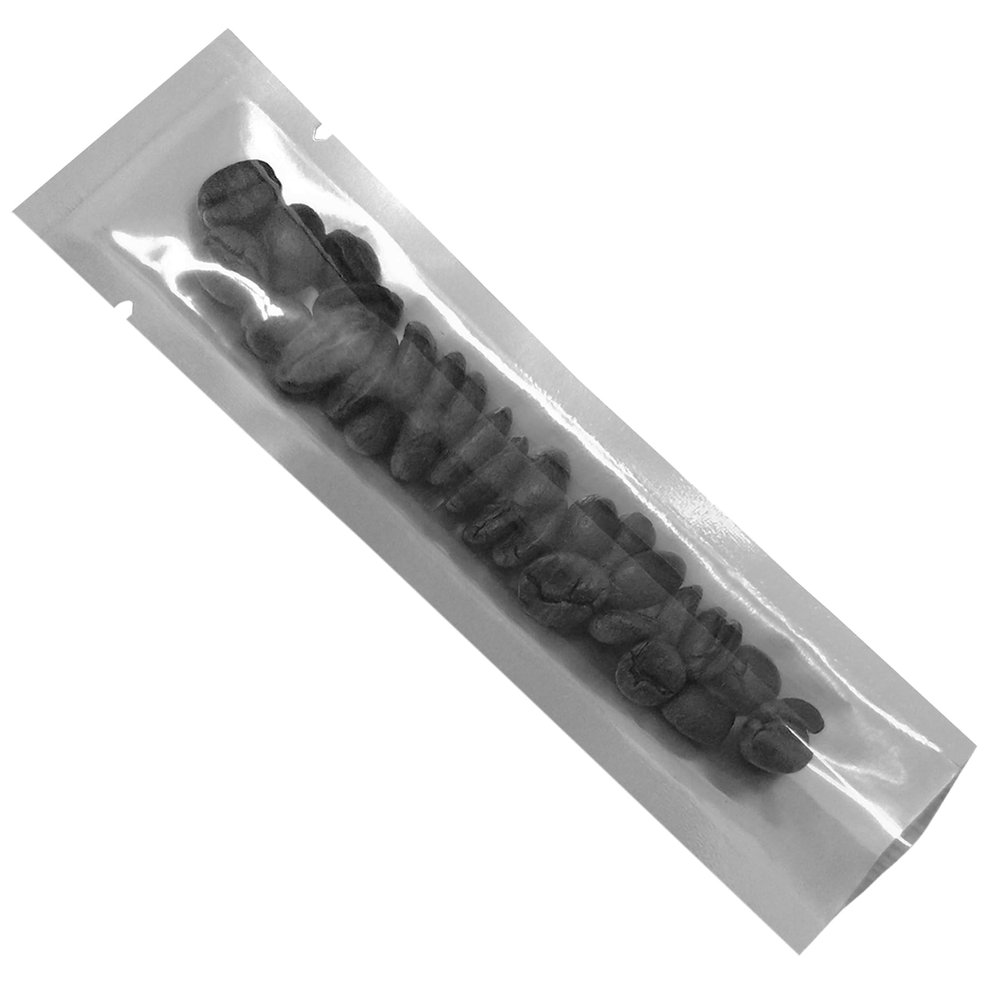PABCK 100 Pcs 1.57x6.5 inch (inside size 1.18x6.1 inch) Clear Front Vacuum Heat Sealable Foil Bag Mylar Packets for Travel Sample Packaging Spice Candy Chololate Coffee Food Storage Aluminum Pouch