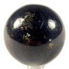 49mm Black Nuumite Nuummite Carved Sphere Polished Natural Metallic Sparkling Collectible Gemstone Crystal Mineral Ball - India + Stand (1PC) view 1