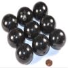 49mm Black Nuumite Nuummite Carved Sphere Polished Natural Metallic Sparkling Collectible Gemstone Crystal Mineral Ball - India + Stand (1PC) view 2