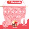 Stuffed Animal Storage Hammock Wall Hanging Toy Hammock Net Space Saving Stuffed Toy Hammock Handmade Toy Net Corner for Bedroom Nursery Basement Playroom (Pink) view 4