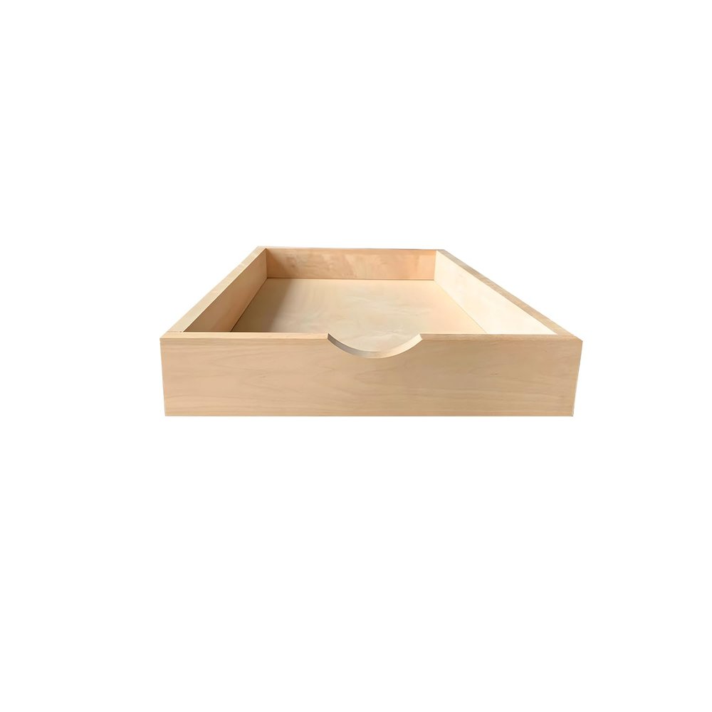 Lieeres Pull Out Drawer for Cabinets, 24" Wide Cabinet Slide Out Shelve, Pull Out Pantry Shelves, Kitchen Cabinet Drawer Box, Unassemble, Solid Wood Dovetail Joint (Wood Color, 20"W x 3 1/8"H x 21"D)