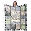 CUJUYO Christian Gifts for Men Women Blanket 60"x50" - Inspirational Religious Birthday Gifts - Baptism Confirmation Gift for Boys Girls - Catholic Spiritual Gift for Men Women view 1