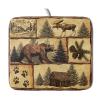 Vintage Bear Moose Dish Drying Mat 16x18 Inch Country Cabin Absorbent Dish Draining Mat Heat Resistant Drying Pad for Counter Sink Home view 1